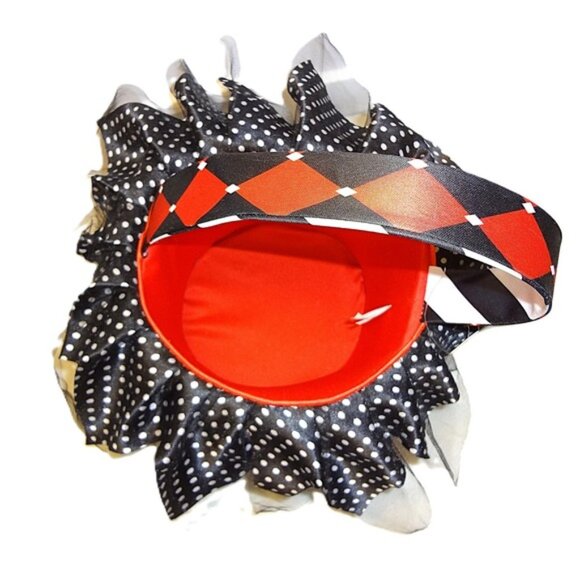 Spirit Halloween Trick or Treat Bag Purse Red Black Diamond Polka Dot Bow - Picture 5 of 9